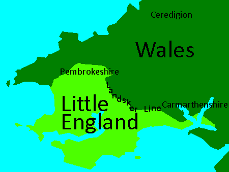 Modern map of Little England