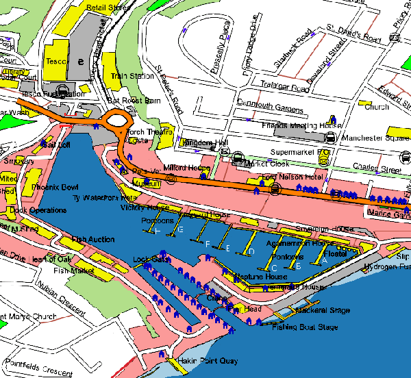 Map of Milford Waterfront