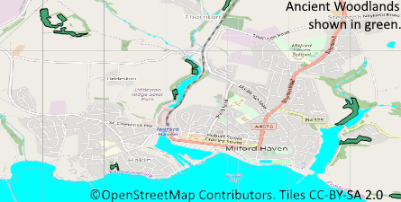 Map of Milford Haven Woodland