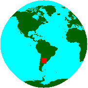 Location of Argentina