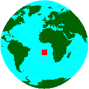 Location of Saint Helena, Ascension and Tristan da Cunha