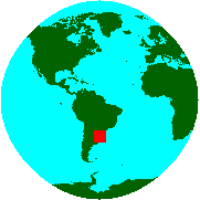 Location of Uruguay