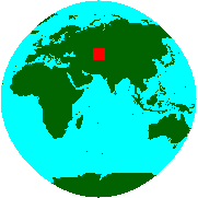 Location of Uzbekistan